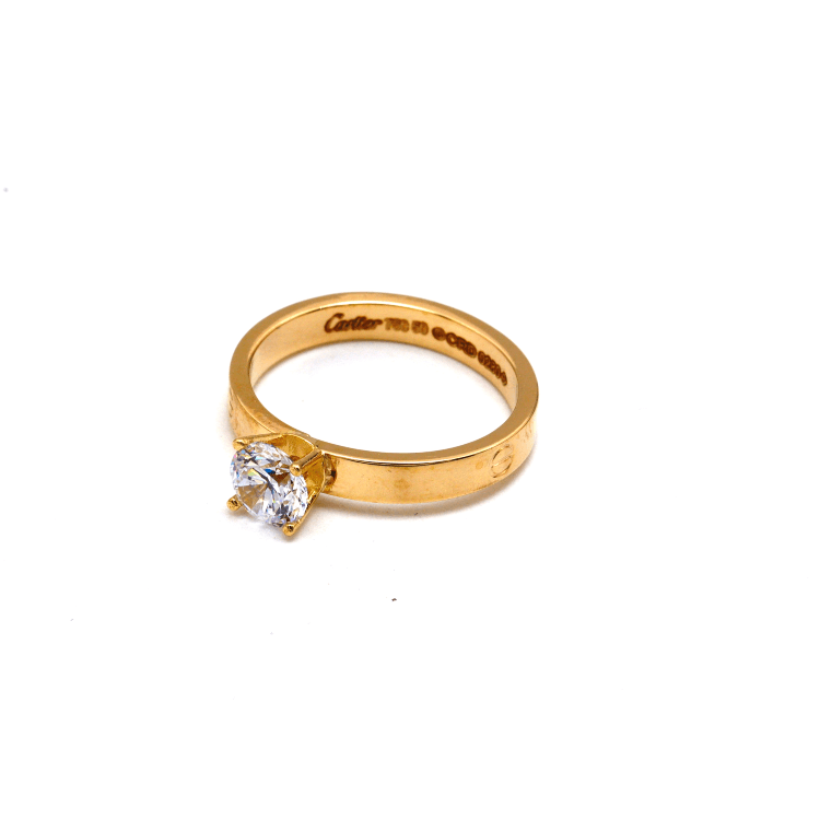 Real Gold Solitaire Ring GZJCT 0671 (SIZE 8) R2426