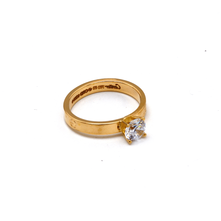 Real Gold Solitaire Ring GZJCT 0671 (SIZE 8) R2426