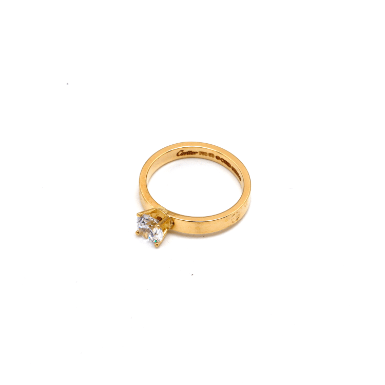 Real Gold Solitaire Ring GZJCT 0671 (SIZE 6) R2424