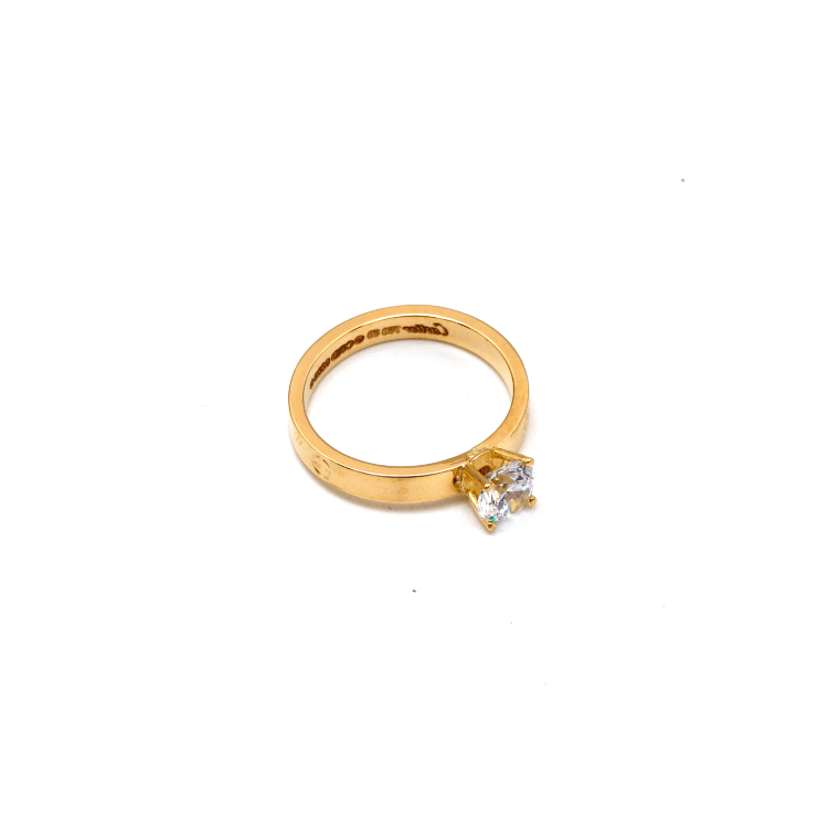 Real Gold Solitaire Ring GZJCT 0671 (SIZE 6) R2424