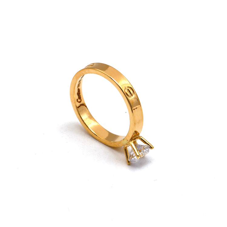 Real Gold Solitaire Ring GZJCT 0671 (SIZE 8) R2426