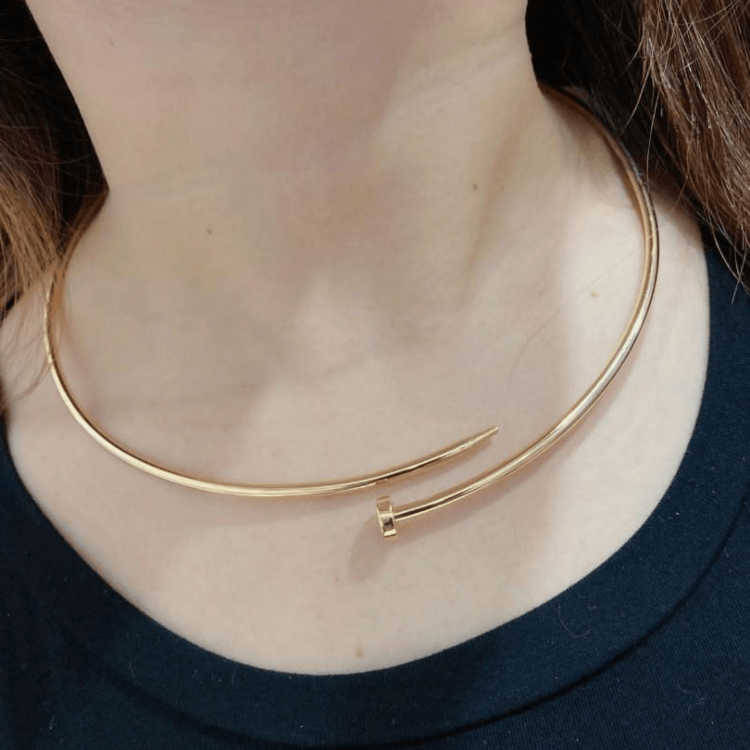 Real Gold Nail Necklace (40 C.M) GZJCT0096- KL N1464