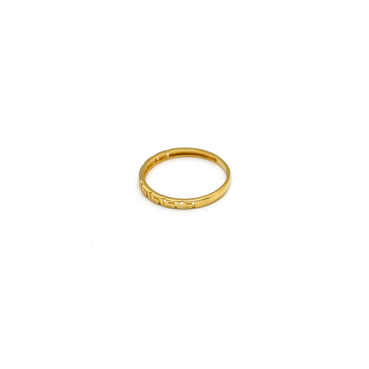 Real Gold Plain Maze Hoop Ring 6906 (SIZE 9) R2109