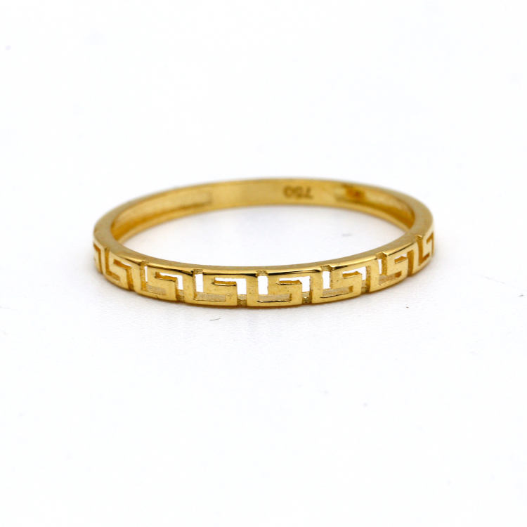 Real Gold Plain Maze Hoop Ring 6906 (SIZE 9) R2109