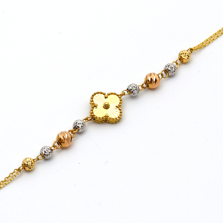Real Gold 3 Color VC 8 Ball Bracelet BR1425
