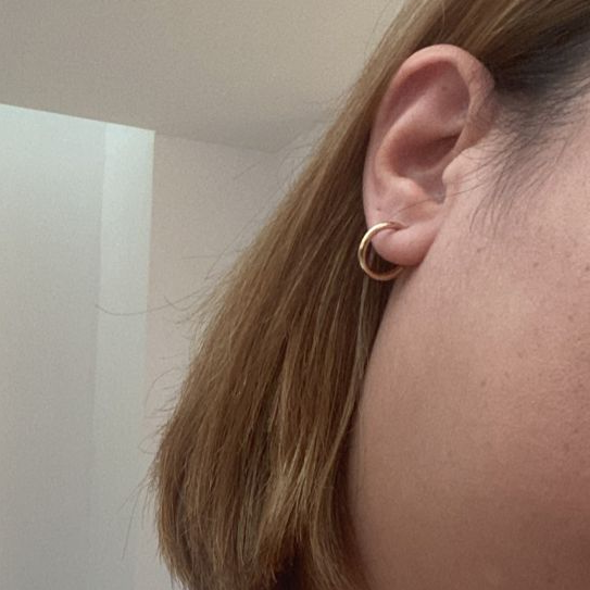 Real Gold Small Circle Earring Set 5714 E1772