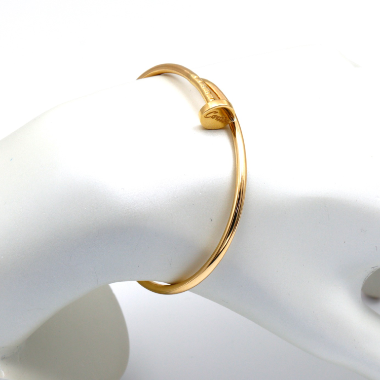 Real Gold GZCR Nail Lock Bangle BLZ 0203 (Size 20) BA1424