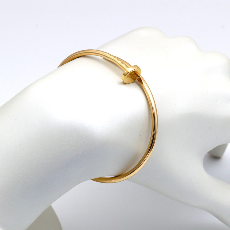 Real Gold GZCR Nail Lock Bangle BLZ 0203 (Size 16) A BA1427
