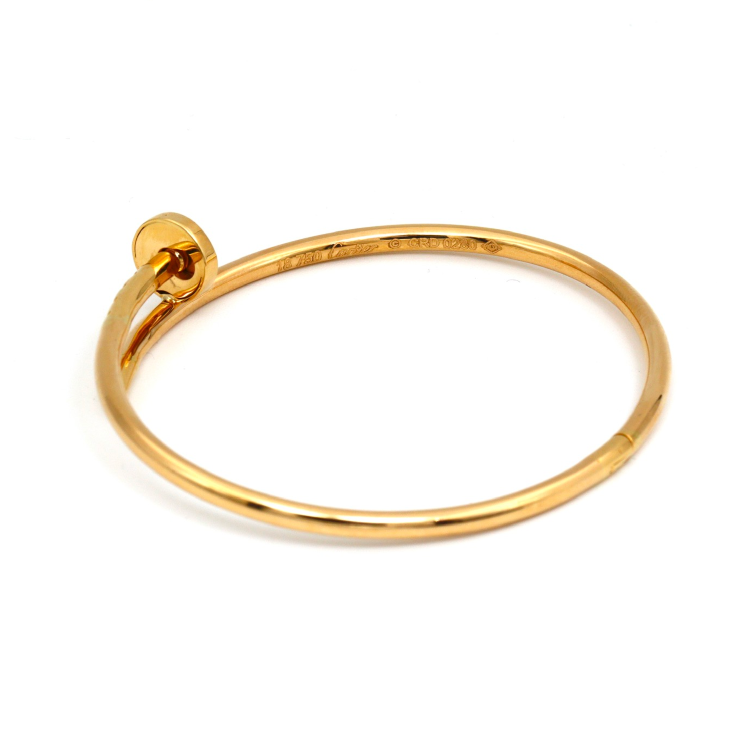Real Gold GZCR Nail Lock Bangle BLZ 0203 (Size 16) A BA1427