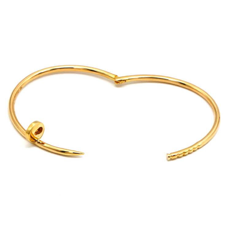 Real Gold GZCR Nail Lock Bangle BLZ 0203 (Size 16) A BA1427