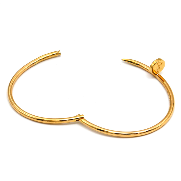 Real Gold GZCR Nail Lock Bangle BLZ 0203 (Size 16) A BA1427