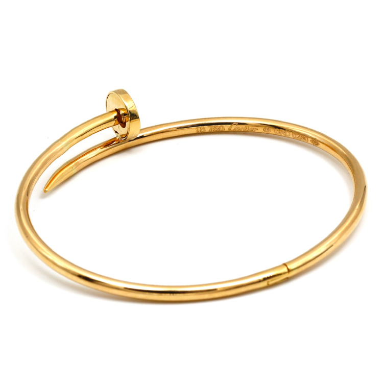 Real Gold GZCR Nail Lock Bangle BLZ 0203 (Size 16) A BA1427