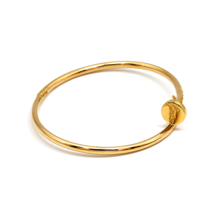 Real Gold GZCR Nail Lock Bangle BLZ 0203 (Size 20) BA1424