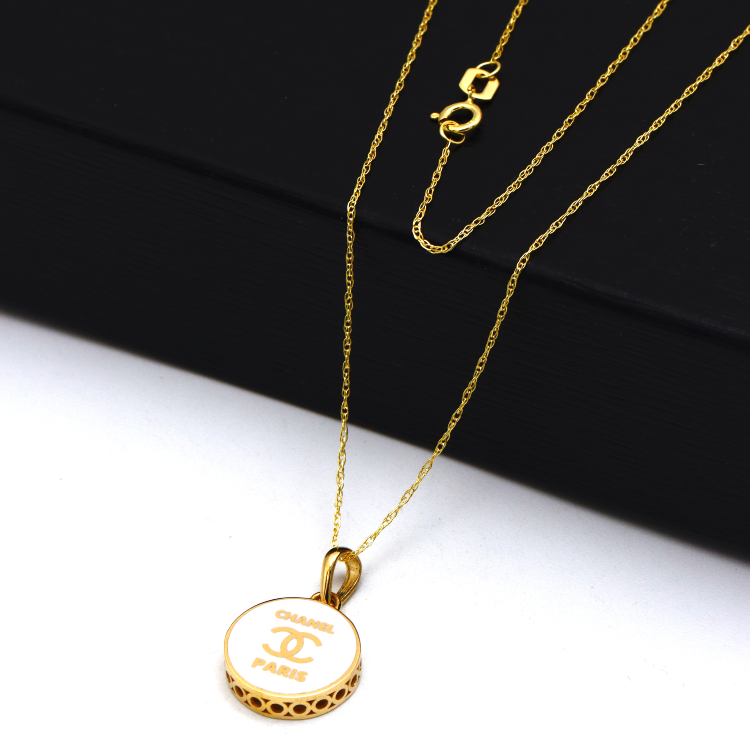 Real Gold GZCH Round Plain Luxury Necklace 0856/3 CWP 1913