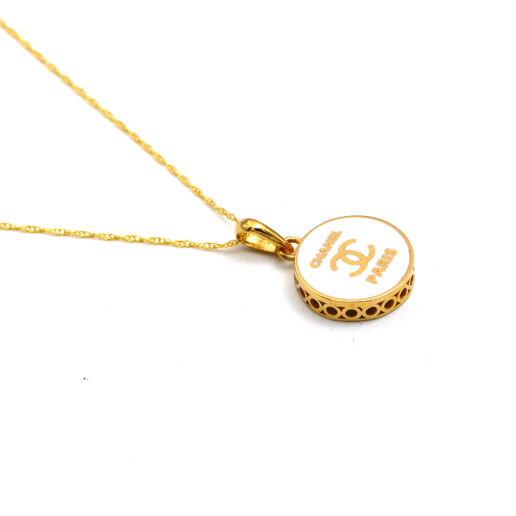 Real Gold GZCH Round Plain Luxury Necklace 0856/3 CWP 1913