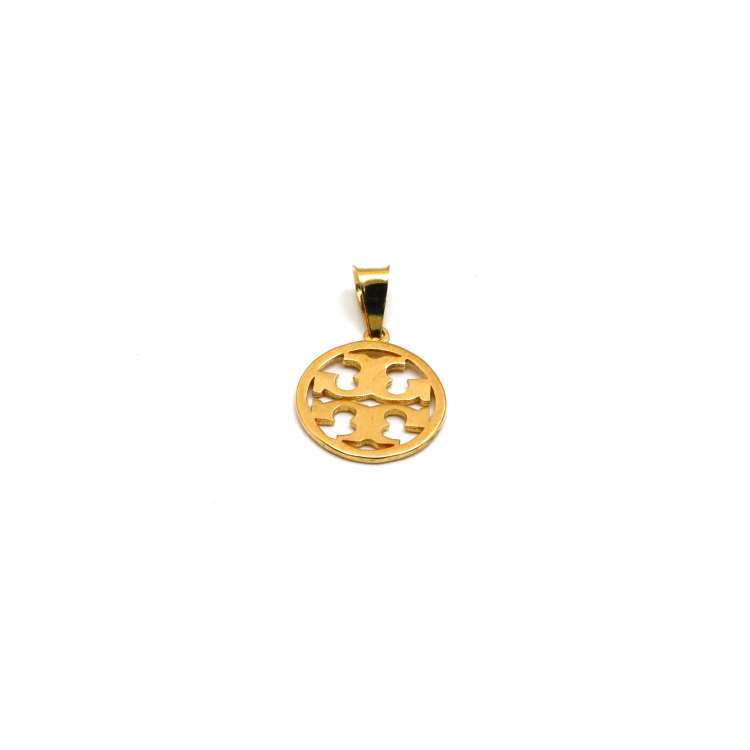 Real Gold Cavalli Round Plain Pendant 0022-5KU P 1869