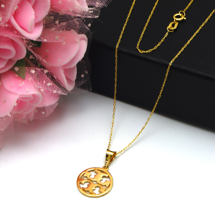 Real Gold Cavalli Round Plain Necklace 0022-5KU CWP 1869