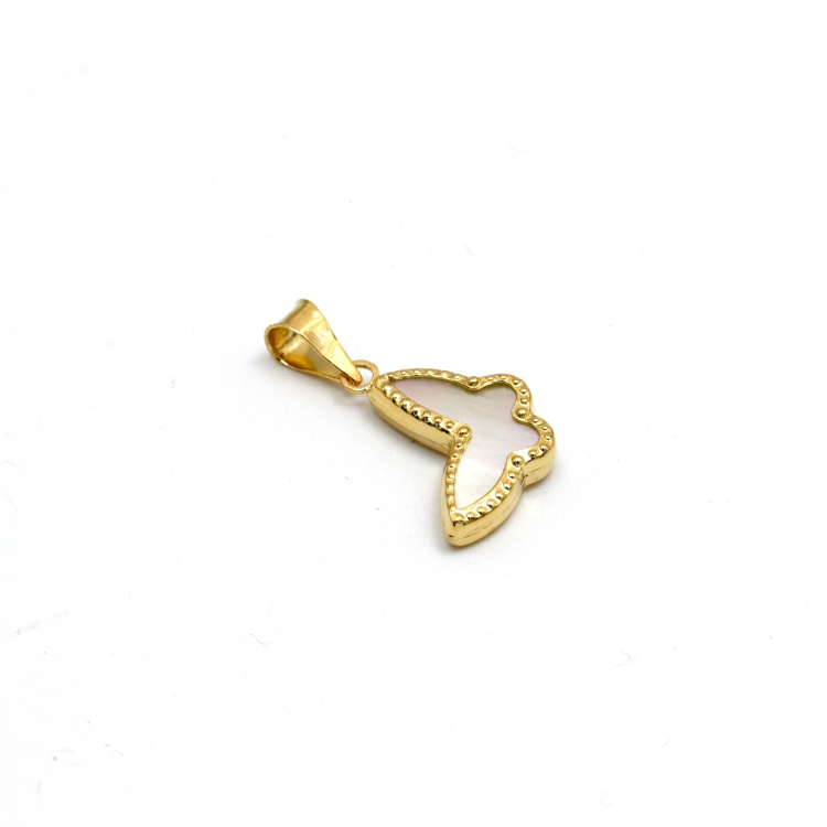 Real Gold GZVC Butterfly Pearl Pendant 0115-2KU P 1864