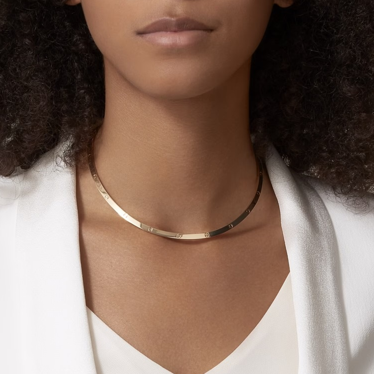 Real Gold GZCR LOVE Necklace 0097-KL A N1379