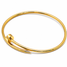 Real Gold Thin Plain Nail Bangle GZJCT0086 - (SIZE 23) BA1570