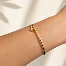 Real Gold Thin Plain Nail Bangle GZJCT0086 - (SIZE 23) BA1570
