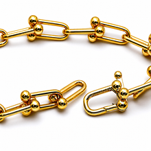 Real Gold GZTF Hardware With Real TF Lock Solid Chain Bracelet 0372 (20 C.M) BR1554