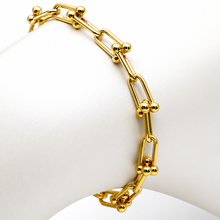 Real Gold GZTF Hardware With Real TF Lock Solid Chain Bracelet 0372 (20 C.M) BR1554