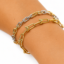 Real Gold GZTF Hardware With Real TF Lock Solid Chain Bracelet 0372 (20 C.M) BR1554