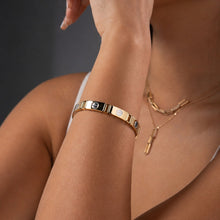 Real Gold GZCR 2 Color Screw Belt Unisex Bracelet (18 C.M) 0151-YW BR1632