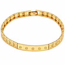 Real Gold GZCR Screw Belt Unisex Bracelet Style 6717 (18 C.M) Design BR1669