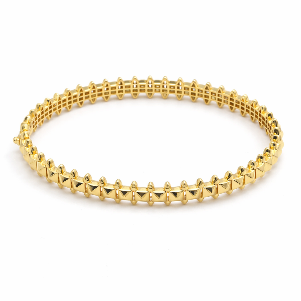 Real Gold GZCR Clash Bangle 1212 - (SIZE 22 - 23) BA1513