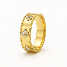 Real Gold Elegant Clover Stone Ring (Size 4.5) - Model GZJVN 1643 R2675