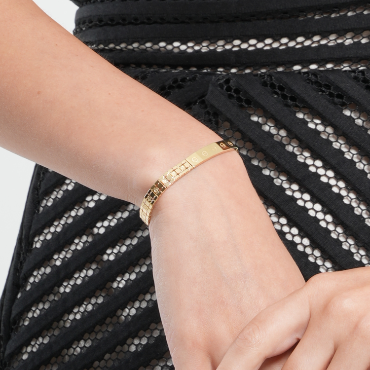 Real Gold GZCR Screw Belt Unisex Bracelet Style 6717 (16 C.M) Design BR1670