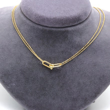 Real Gold GZTF Dual-Chain Adjustable Size Necklace (40 cm) 0372-25KL N1507
