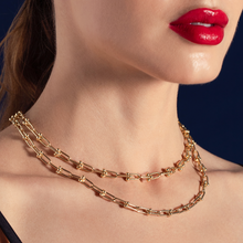 Real Gold GZTF Hardware With Real TF Lock Solid Chain Necklace 0372 (50 C.M) CH1174