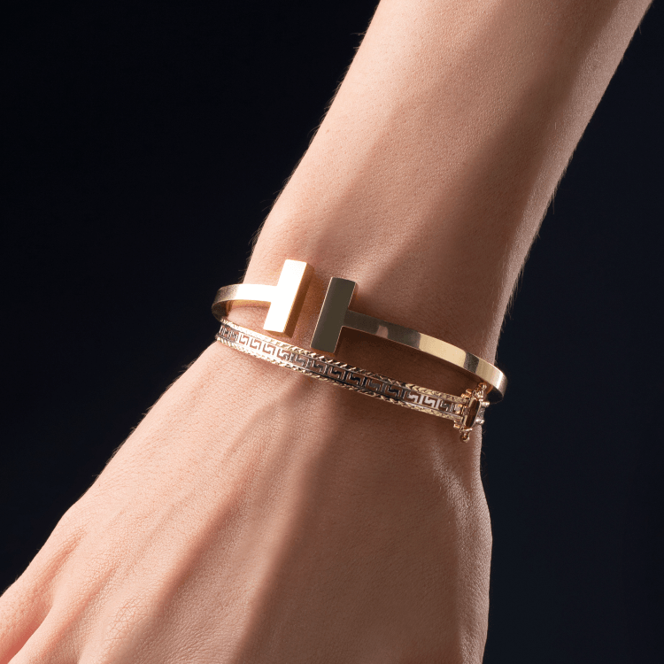 Real Gold GZTF Plain Bangle BLZ 0322 (SIZE 20) BA1693