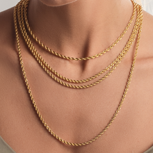 Real Gold Solid Thick Rope Men Chain 4 MM 2603 (45 C.M) CH1203