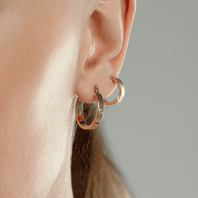 Real Gold Round Small Clip Earring Set GZJCT 5853/10 E1744