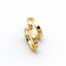 Real Gold Round Medium Clip Earring Set GZJCT5853 E1742