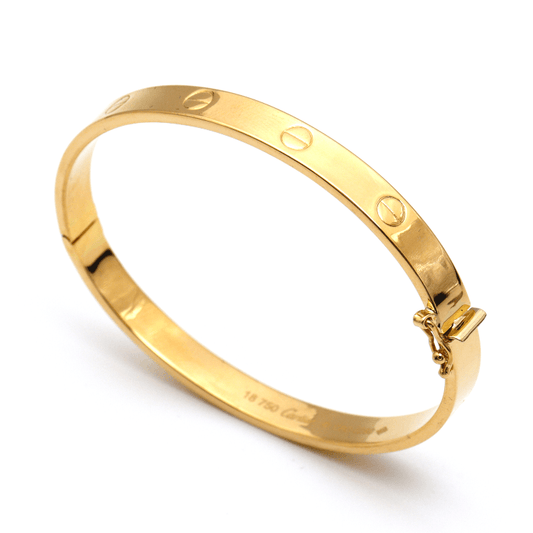 Real Gold Plain Bangle GZJCT 0278 - B (SIZE 19) BA1680