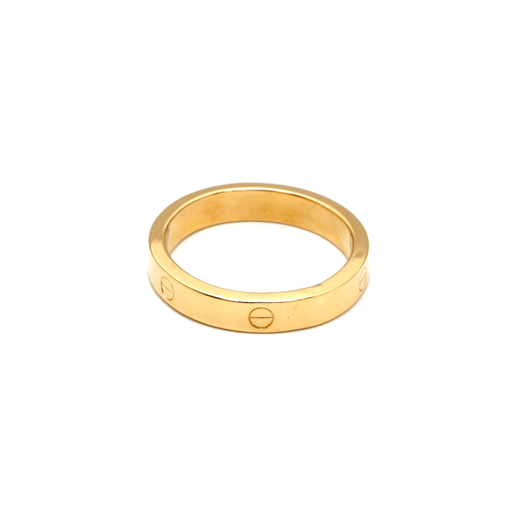 Real Gold Plain Ring 4 MM (Size 6) - Model GZJCT0211/6 R2614