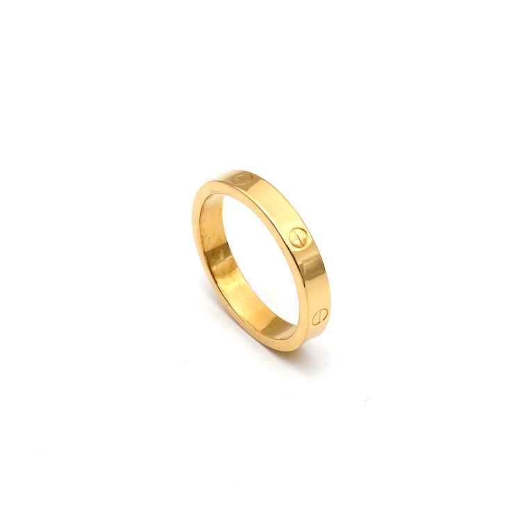 Real Gold GZCR Plain Ring 4 MM 0211/6 (SIZE 7.5) R2058