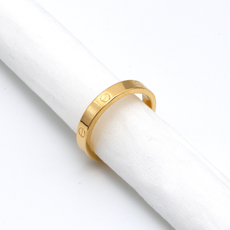 Real Gold Plain Ring 4 MM (Size 6) - Model GZJCT0211/6 R2614