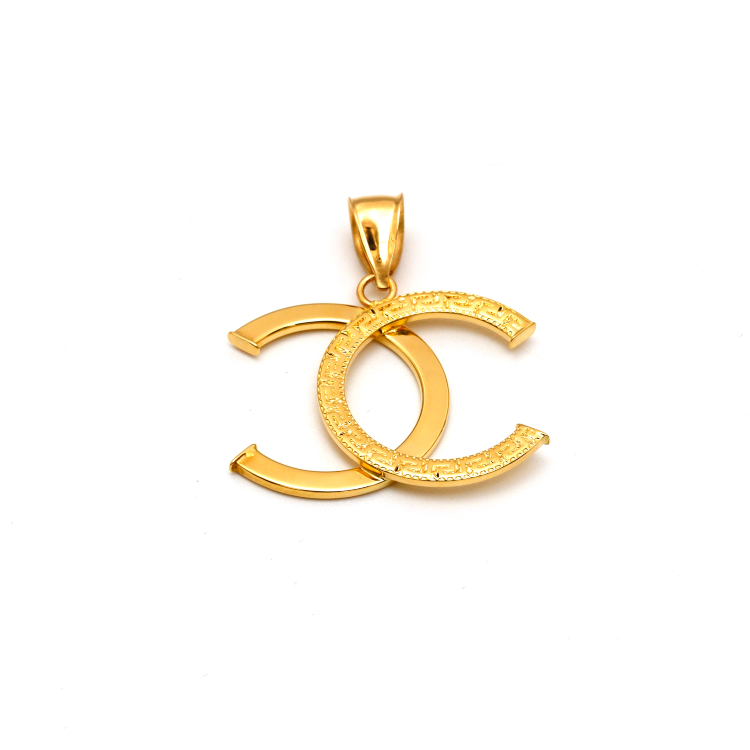 Real Gold GZCH Maze Hoop Luxury Pendant 0154/6KU P 1822