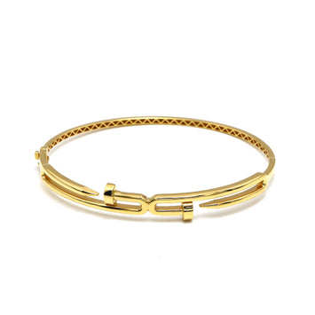 Real Gold Dual Nail Bangle GZJCT BNG1330 (Size 18) BA1645
