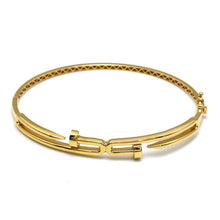 Real Gold Dual Nail Bangle GZJCT BNG1330 (Size 17) BA1646