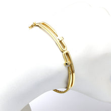 Real Gold Dual Nail Bangle GZJCT BNG1330 (Size 17) BA1646