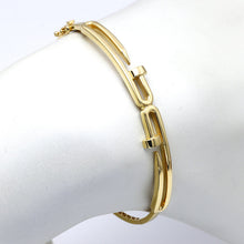 Real Gold Dual Nail Bangle GZJCT BNG1330 (Size 18) BA1645