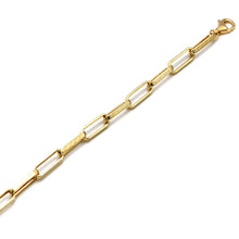 Real Gold Maze Hoop Paper Clip Bracelet CVB 0502-1BL (20 CM) BR1877