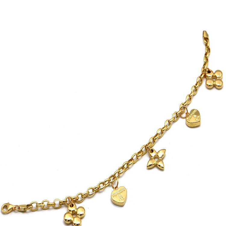 Real Gold GZTF Dangler Bracelet LVA 1608 (18 C.M) BR1839
